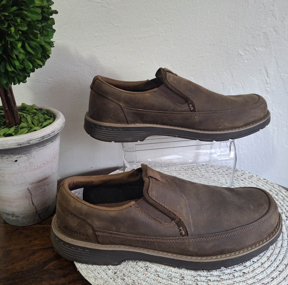 Merrell Men's Brown Slip-On Shoes Size 12